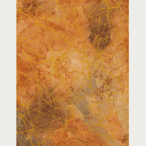 Organic Shapes & Marks in warm autumn tones with gold accents.